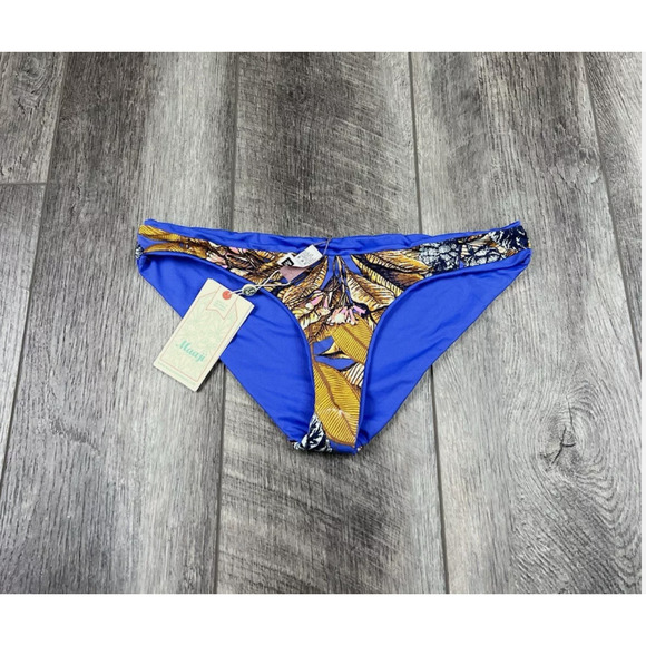 Maaji Blue Reversible Bikini Bottoms L - Picture 1 of 7